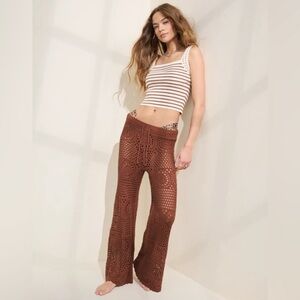 Aerie Crochet Party Pant Beachy boho cruise vacation pool